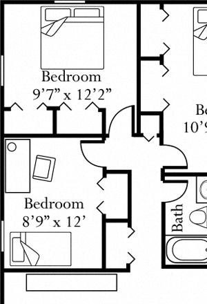 Three Bedroom Two and a Half Bathrooms
